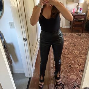 Forever 21 Black Faux Leather Pants